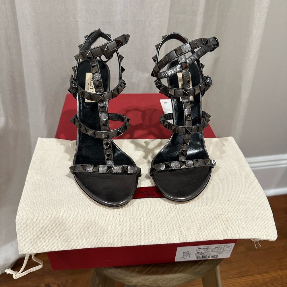 Valentino Garavani Black Studded Heels